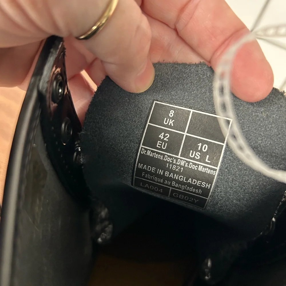 Dr. Martens 1460 Black Patent Leather Combat Boots Size 10 US / 8 UK NWOT - Picture 7 of 7